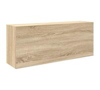 vidaXL Mueble de Pared baño Madera ingeniería Roble Sonoma 100x25x40cm, aparador de Pared de baño, Armario de Pared de Cuarto de baño, Armario de Almacenamiento de Pared de baño
