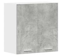 vidaXL Armario de Pared de Cocina Madera de ingeniería Gris hormigón, Unidad de Pared de Cocina, gabinete para Pared de Cocina, gabinetes de Pared con Puertas