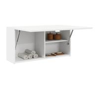 vidaXL Mueble de Pared de baño Madera ingeniería Blanco 80x25x40 cm, aparador de Pared de baño, Armario de Pared de Cuarto de baño, Armario de Almacenamiento de Pared de baño