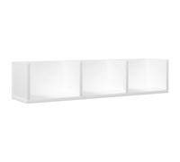 vidaXL Mueble de Pared, Estante Flotante con Almacenamiento, Armario Colgante para TV, Decoración para Salón, Madera de Ingeniería Blanco