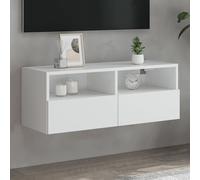 vidaXL Mueble de Pared para TV, Armario Auxiliar con Almacenaje, Estantería Flotante, Mueble Colgante para Salón, Madera de Ingeniería