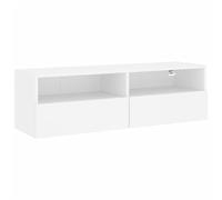 vidaXL Mueble de Pared para TV, Armario Auxiliar con Almacenaje, Estantería Flotante, Mueble Colgante para Salón, Madera de Ingeniería Blanco