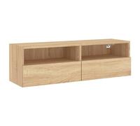 vidaXL Mueble de Pared TV, Armario Auxiliar con Almacenaje, Estantería Flotante, Mueble Colgante para Salón, Madera de Ingeniería Roble Sonoma