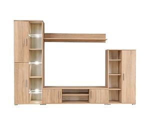 vidaXL Mueble de salón de Pared para TV con Luces LED Roble Sonoma
