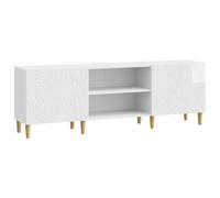 vidaXL Mueble de TV 150 x 31 x 50 cm Blanco Brillante