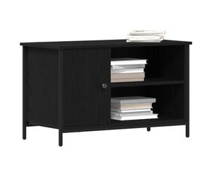vidaXL Mueble de TV 80 x 40 x 50 cm Roble Negro Madera de ingeniería | Mucho espacio para tus cosas, Marco resistente de roble, hecho para durar,