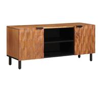 vidaXL Mueble de TV Acabado de Acacia Marrón 105 x 33,5 x 46 cm, Mueble de TV Rectangular, Moderno, en Madera de Mango, solución de Almacenamiento, ¡Ideal para tu Sala