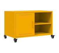 Mueble de TV acero amarillo mostaza 68x39x43,5 cm