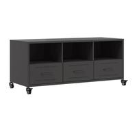 Mueble De Tv Acero Negro 100,5x39x43,5 Cm Vidaxl