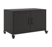 vidaXL Mueble de TV Acero Negro 68x39x43,5 cm