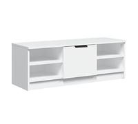 vidaXL Mueble de TV Armario Aparador Auxiliar Equipos Música Consola para Hogar Familia Soporte Videoconsolas Madera Contrachapada Blanco