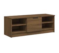 vidaXL Mueble de TV Armario Aparador Auxiliar Equipos Música Consola para Hogar Familia Soporte Videoconsolas Madera Contrachapada Roble Marrón