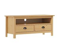 Mueble De Tv Hill Madera Maciza Pino Marrón Miel 110x40x47 Cm Vidaxl