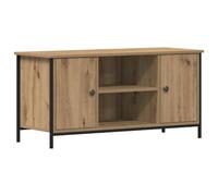 vidaXL Mueble de TV Artisan Oak 100 x 40 x 50 cm de Madera compuesta y Acero, diseño Moderno y Elegante, Unidad de Almacenamiento Duradera para la Sala de Estar, Equipo Multimedia, Consola, Mueble p
