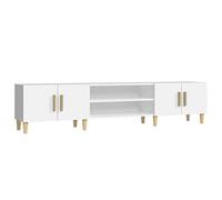 Mueble Para Tv Madera Contrachapada Blanco 180x31,5x40 Cm Vidaxl