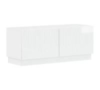 vidaXL Mueble de TV Blanco Brillante Madera de ingeniería, Mueble Moderno para TV, Madera Resistente a la Humedad, Ideal para Almacenamiento y organización en casa