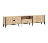 Mueble De Tv Cajón Madera Ingeniería Roble Sonoma 200x25x44 Cm Vidaxl