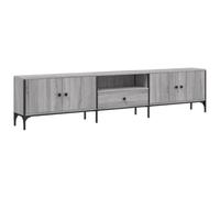 Mueble De Tv Cajón Madera Ingeniería Gris Sonoma 200x25x44 Cm Vidaxl