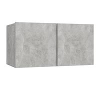 vidaXL Mueble de TV Colgante Soporte Mobiliario Aparador Armario Estante Salón Sala de Estar Dormitorio Decoración Gris Hormigón 60x30x30 cm
