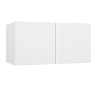 vidaXL Mueble de TV Colgante Soporte Mobiliario Aparador Armario Estante Salón Sala de Estar Dormitorio Decoración Blanco 60x30x30 cm