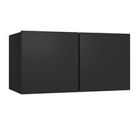 vidaXL Mueble de TV Colgante Soporte Mobiliario Aparador Armario Estante Salón Sala de Estar Dormitorio Decoración Negro 60x30x30 cm