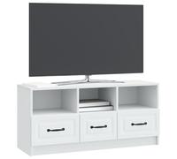 vidaXL Mueble de TV con cajón 102 x 34,5 x 47 cm Madera de Ingeniería, Mueble de Sala Moderno, Cabinet bajo Rectangular, Espacio Amplio, Soporte para Medios con manijas de Metal