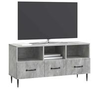vidaXL Mueble de TV con cajón Gris Hormigón 102 x 34,5 x 50 cm, Gabinete Vintage, Consola de Medios Rectangular, Amplio Mueble de Almacenamiento, Centro de Entretenimiento Elegante para Sala
