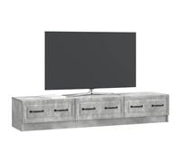 vidaXL Mueble de TV con cajón Gris Hormigón 147 x 34,5 x 27 cm, Bajo Moderno con Estilo, Unidad Rectangular de Almacenamiento, Mueble Funcional para Entretenimiento en casa