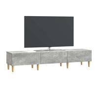 vidaXL Mueble de TV con cajón Gris Hormigón 147 x 34,5 x 30 cm, Consola rectangular moderna para sala de estar, amplio almacenamiento, mueble de entretenimiento, soporte de TV de mobiliario multimedia