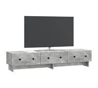 vidaXL Mueble de TV con cajón Gris Hormigón 147 x 34,5 x 30 cm, Mueble para TV Rectangular Estilo Vintage, Amplio Espacio de Almacenamiento, Unidad Moderna para Medios
