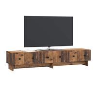 vidaXL Mueble de TV con cajón Madera Envejecida 147 x 34,5 x 30 cm, Mueble para TV Rectangular Estilo Vintage, Amplio Espacio de Almacenamiento, Unidad Moderna para Medios