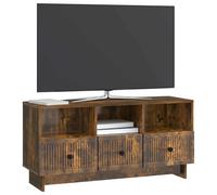 vidaXL Mueble de TV con cajón Roble Ahumado 102 x 34,5 x 50 cm, Mueble de Sala, Rectangular, Vintage, con Mucho Espacio de Almacenamiento, Estante de Madera, ¡Organiza tu hogar