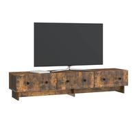 vidaXL Mueble de TV con cajón Roble Ahumado 147 x 34,5 x 30 cm, Mueble para TV Rectangular Estilo Vintage, Amplio Espacio de Almacenamiento, Unidad Moderna para Medios