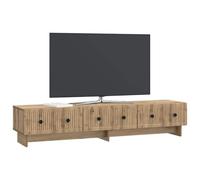 vidaXL Mueble de TV con cajón Roble Artesanal 147 x 34,5 x 30 cm, Mueble para TV Rectangular Estilo Vintage, Amplio Espacio de Almacenamiento, Unidad Moderna para Medios