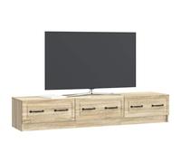 vidaXL Mueble de TV con cajón Roble Sonoma 147 x 34,5 x 27 cm, Bajo Moderno con Estilo, Unidad Rectangular de Almacenamiento, Mueble Funcional para Entretenimiento en casa