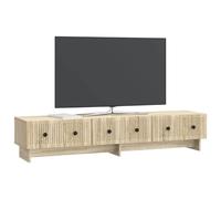 vidaXL Mueble de TV con cajón Roble Sonoma 147 x 34,5 x 30 cm, Mueble para TV Rectangular Estilo Vintage, Amplio Espacio de Almacenamiento, Unidad Moderna para Medios