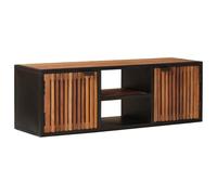 vidaXL Mueble de TV con Estante con Almacenamiento 105 x 30 x 35 cm, Mueble de TV Rectangular Moderno, Hecho a Mano, en Madera de Mango, solución Funcional para tu Sala