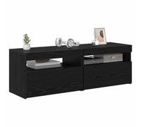 vidaXL Muebles de TV con luces LED, 2 piezas, roble negro, 60 x 35 x 40 cm, madera de ingeniería