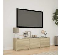 vidaXL Mueble de TV con LED con LED 140 x 34 x 40 cm, Armario para sala, estante de madera, soporte moderno para TV, consola LED, , de almacenamiento