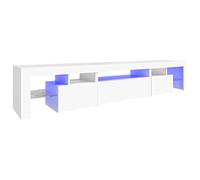 vidaXL Mueble de TV – Armario auxiliar aparador con luces LED blanco