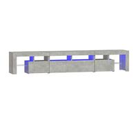 vidaXL Mueble de TV Aparador con luces LED, armario auxiliar y almacenamiento – Gris hormigón