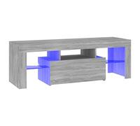 vidaXL Mueble de TV con Luces LED Aparador Armario Auxiliar Soporte Consola Televisión Sala Estar Almacenaje Mueble Salón Gris Sonoma