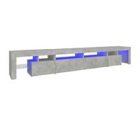 vidaXL Mueble de TV Aparador con luces LED, armario auxiliar y almacenamiento - Gris hormigón