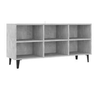 vidaXL Mueble de TV con Patas Soporte Mobiliario Aparador Armario Estante Salón Sala de Estar Dormitorio de Metal Gris Hormigón 103,5x30x50 cm