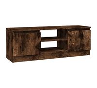 vidaXL Mueble de TV con Puerta Roble Ahumado 102x30x36 cm