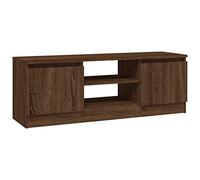 Mueble De Tv Con Puerta Roble Marrón 102x30x36 Cm Vidaxl