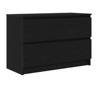 vidaXL Mueble de TV de Madera de ingeniería Negro 80x35x54 cm, Soporte de TV, aparador de TV, Mueble de Alta fidelidad, Banco de TV, Mueble de TV