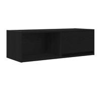 vidaXL Mueble de TV de Madera de Roble Negro 80x31x25,5 cm, Banco de TV, Mueble de Alta fidelidad, Centro de Entretenimiento, aparador de TV