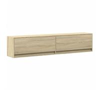 vidaXL Mueble de TV de Pared con LED Roble Sonoma 180x31x38 cm, Mueble Flotante para TV, Armario de Pared, estantería para TV, Mueble Colgante para TV