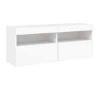 vidaXL Mueble de TV de Pared con Luces LED Blanco 100x30x40 cm